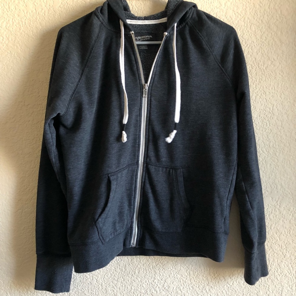 Grey zip up hoodie